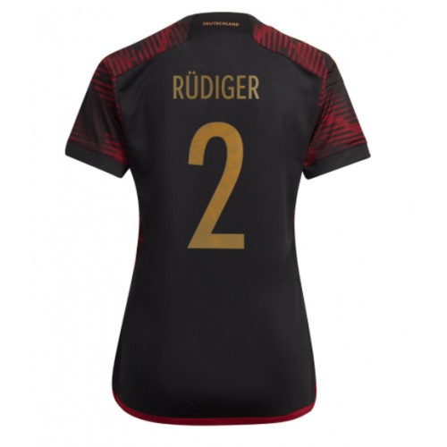 Dámy Fotbalový dres Německo Antonio Rudiger #2 MS 2022 Venkovní Krátký Rukáv